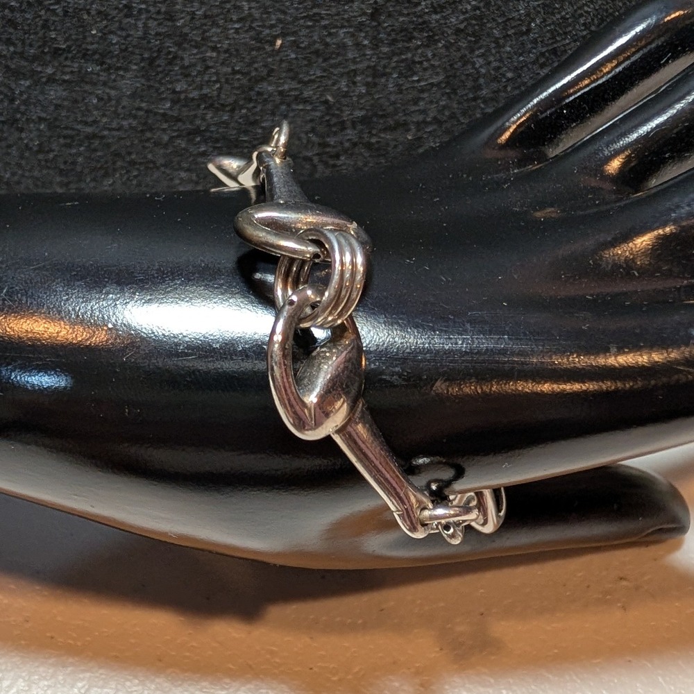 Jacmel Jewelry JCM Sterling Silver 925 Italy Horsebit Link Bracelet 14g 7.5in